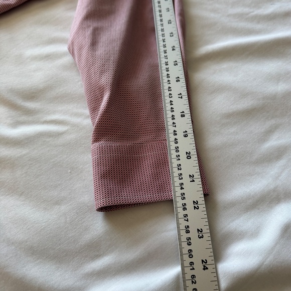 Joseph Abboud Men's 17 Button Up Long Sleeve‎ Egyptian Cotton Dress Shirt Pink - Picture 10 of 13